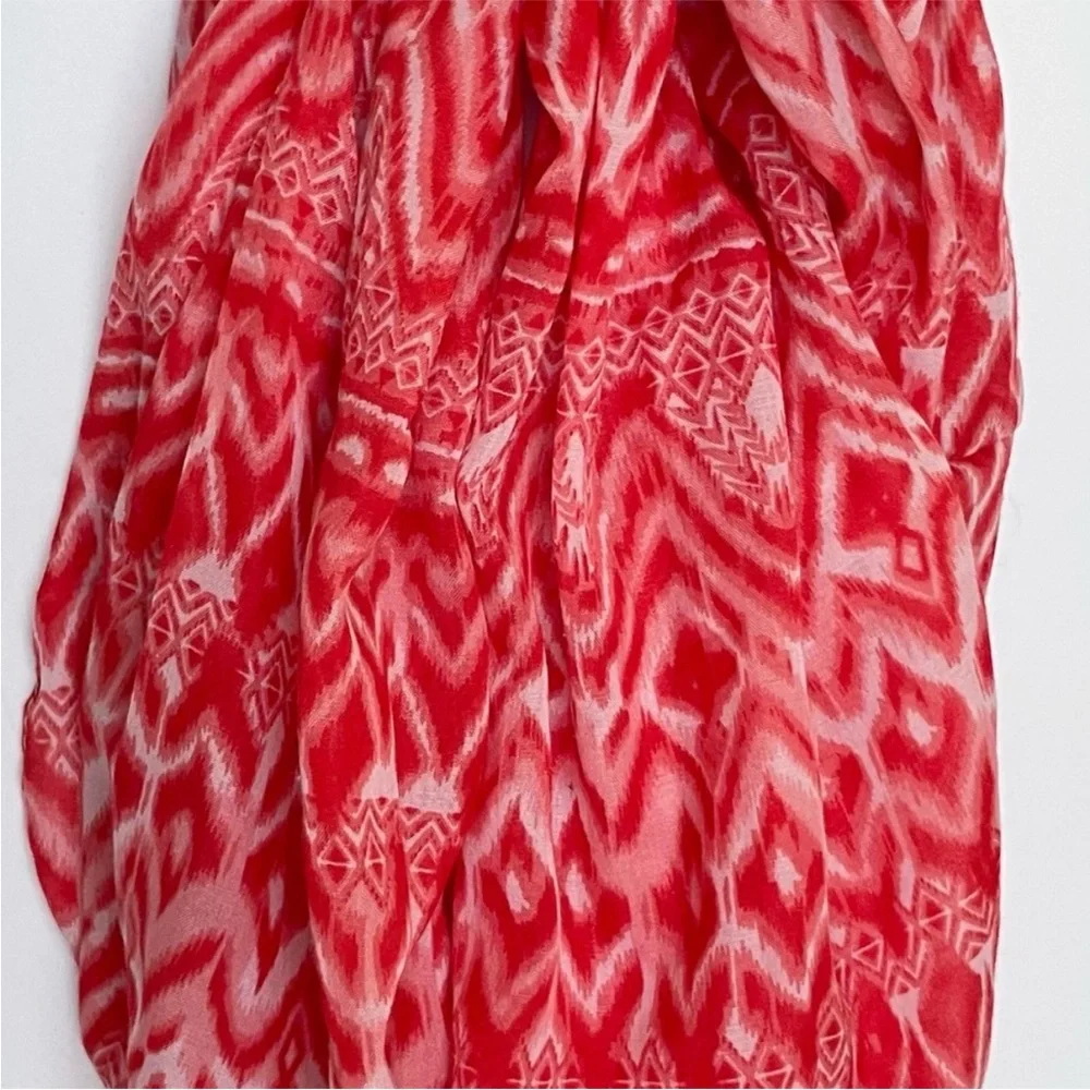 Hobby Lobby Infinity Scarf Lightweight Ikat Tribal Geometric Print Made in India
